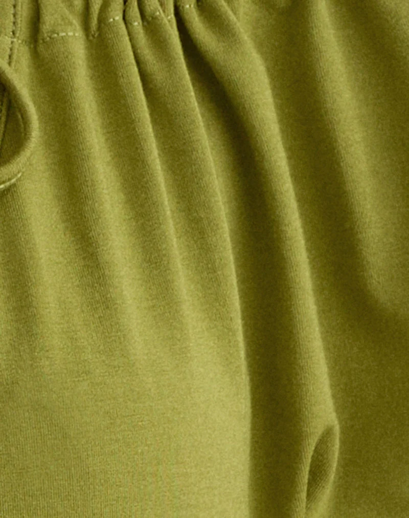 Haut à épaules dénudées Sibila, vert mousse