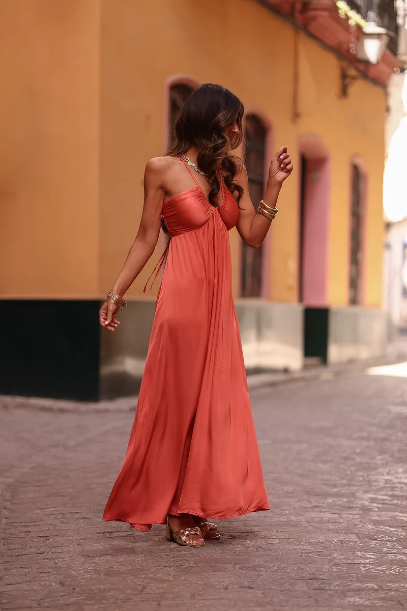 Robe Zélia terracotta