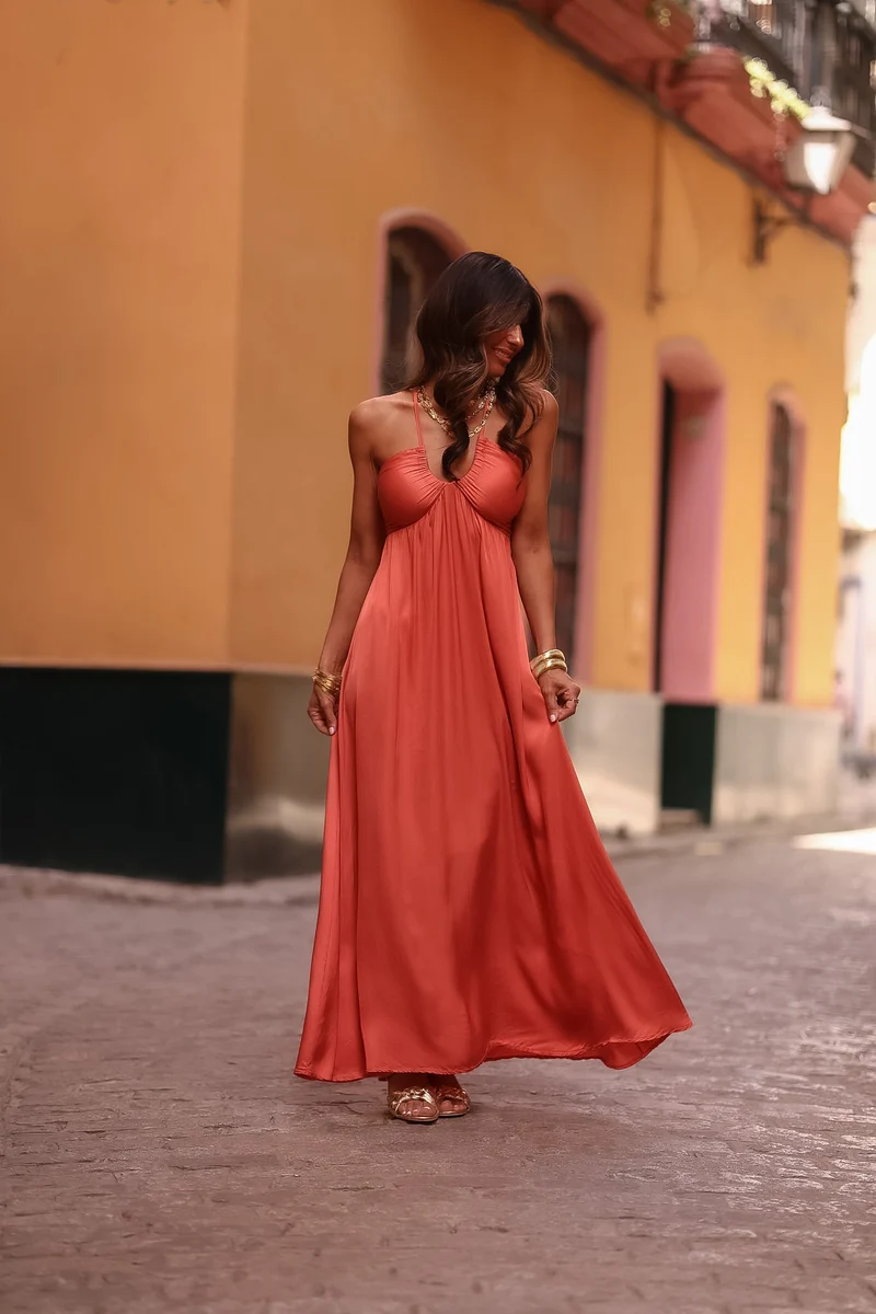Robe Zélia terracotta