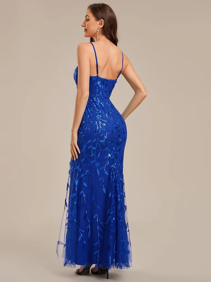 ever VIRELLA|Robe sirène fendue à paillettes