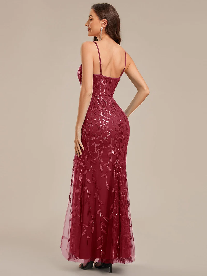 ever VIRELLA|Robe sirène fendue à paillettes
