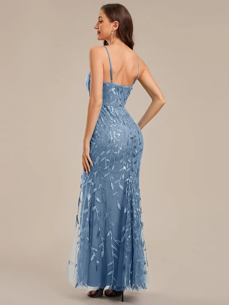 ever VIRELLA|Robe sirène fendue à paillettes