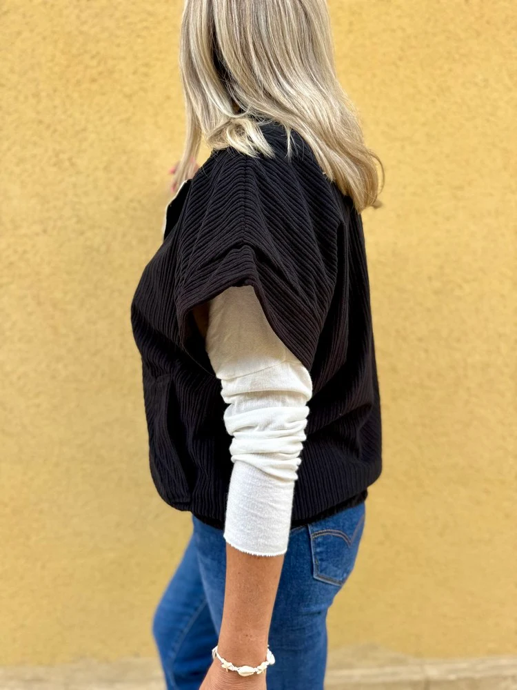 Blouson en velours Ludo noir