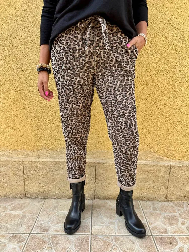 Jogg velours Léo taupe