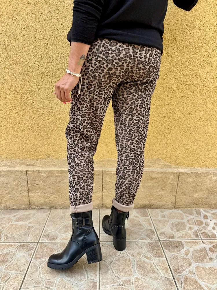 Jogg velours Léo taupe