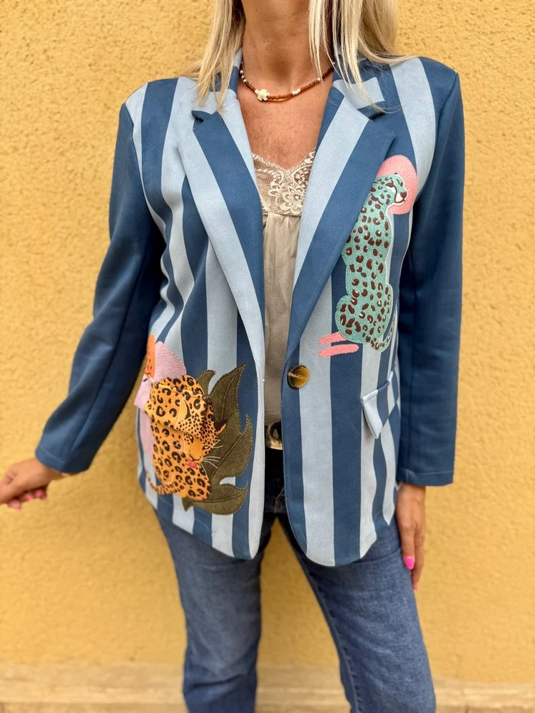 Veste tailleur Valéria bleu