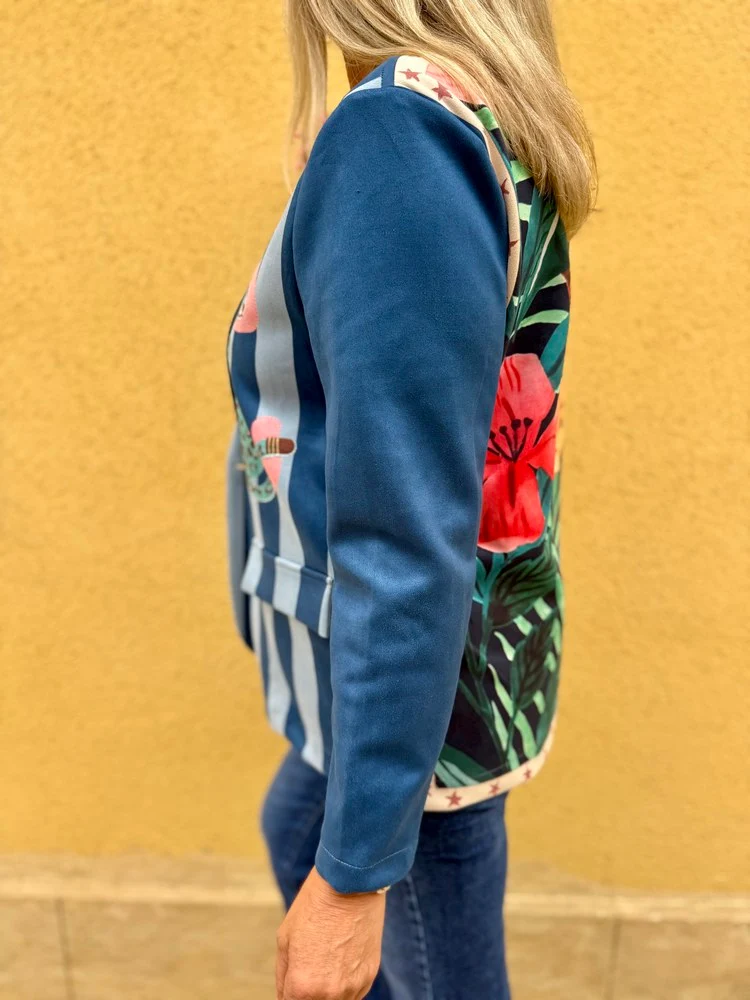 Veste tailleur Valéria bleu