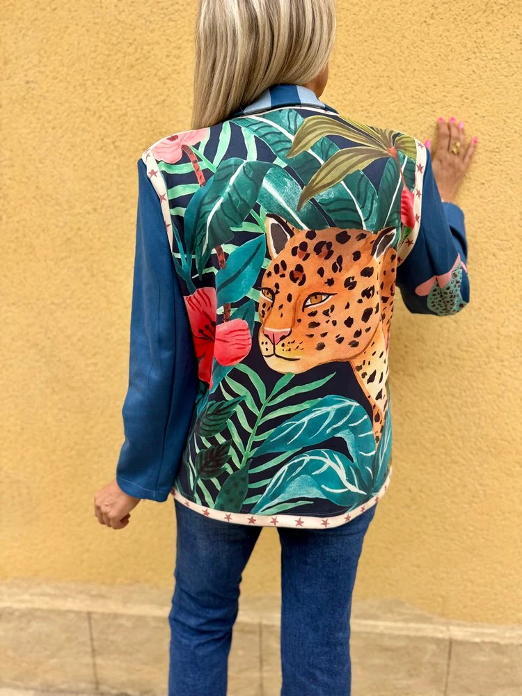 Veste tailleur Valéria bleu