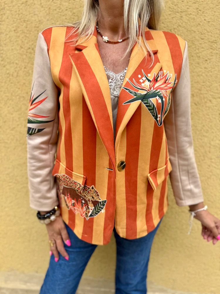 Veste tailleur Valéria orange