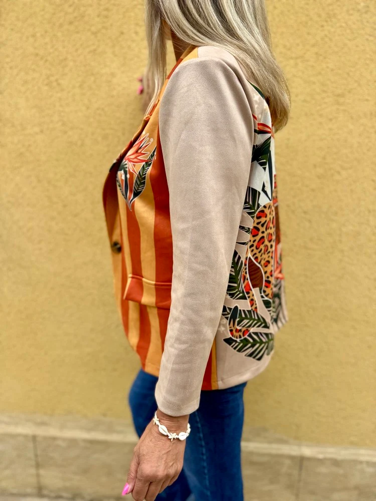 Veste tailleur Valéria orange