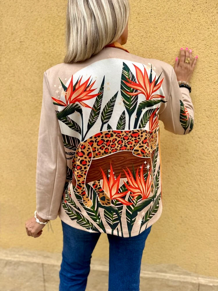 Veste tailleur Valéria orange