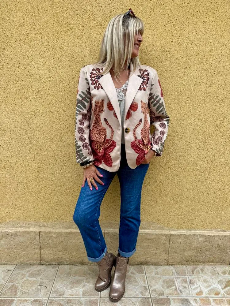 Veste tailleur Valéria beige