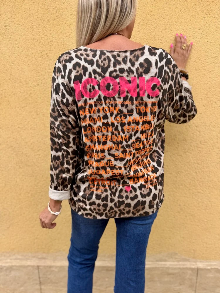 Pull fin Léo Iconic beige