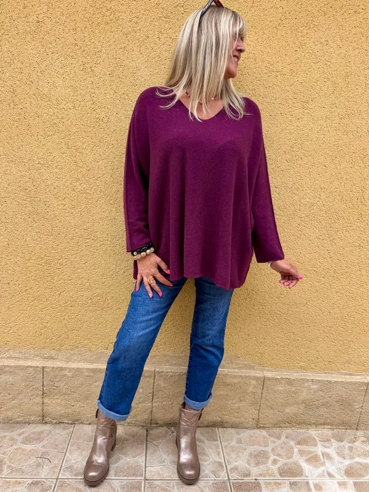 Pull méga loose Pablo prune