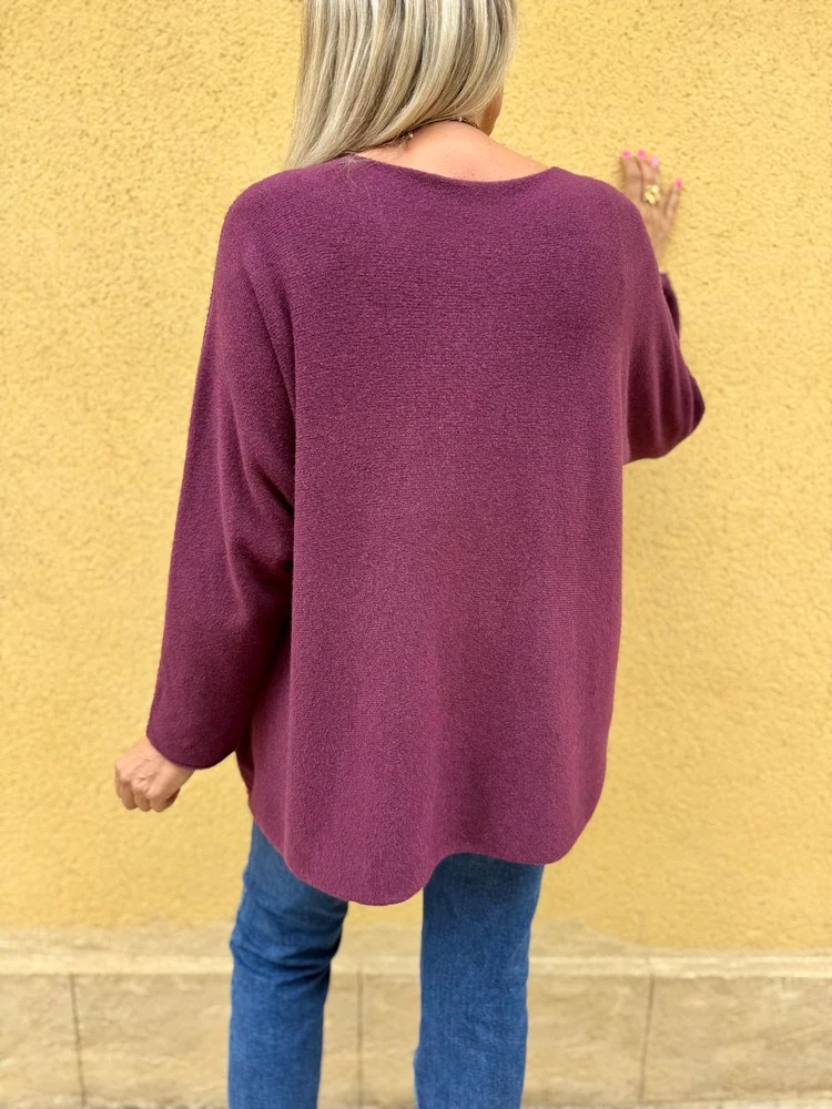 Pull méga loose Pablo prune