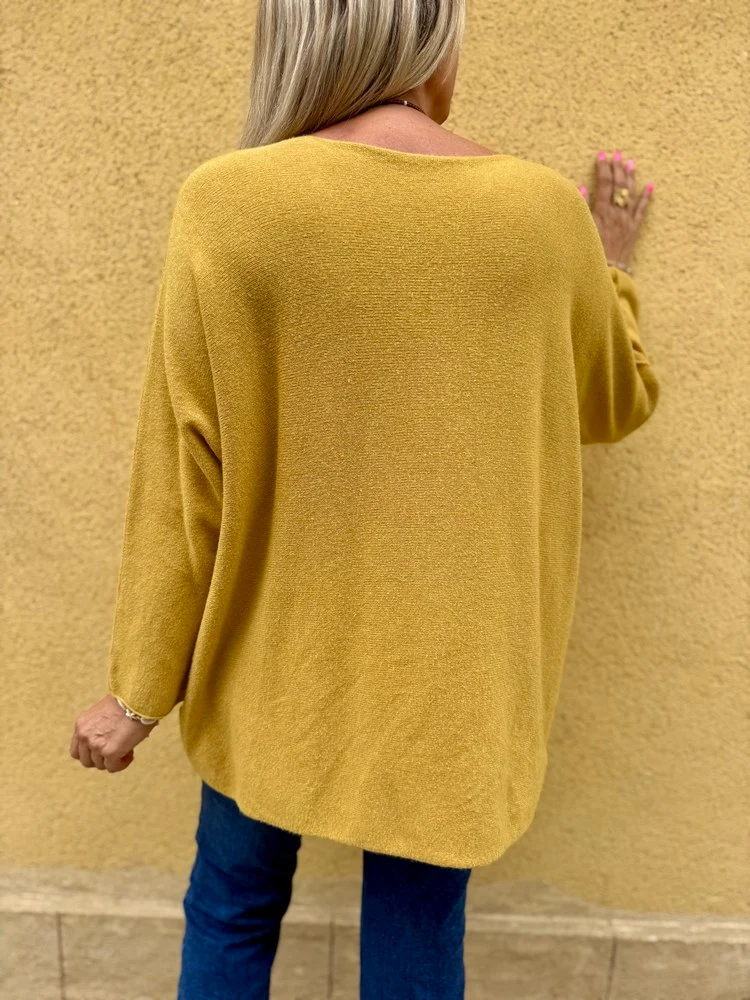 Pull méga loose Pablo moutarde