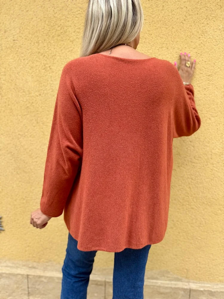 Pull méga loose Pablo brique