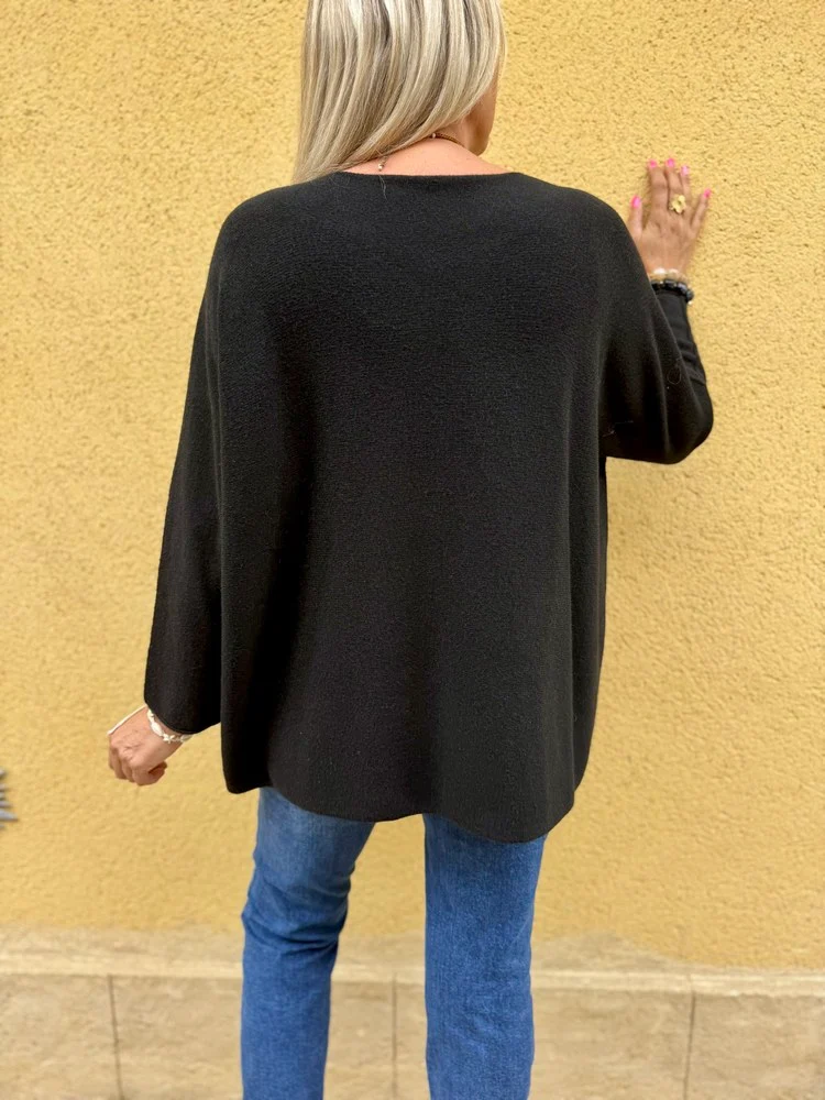 Pull méga loose Pablo noir