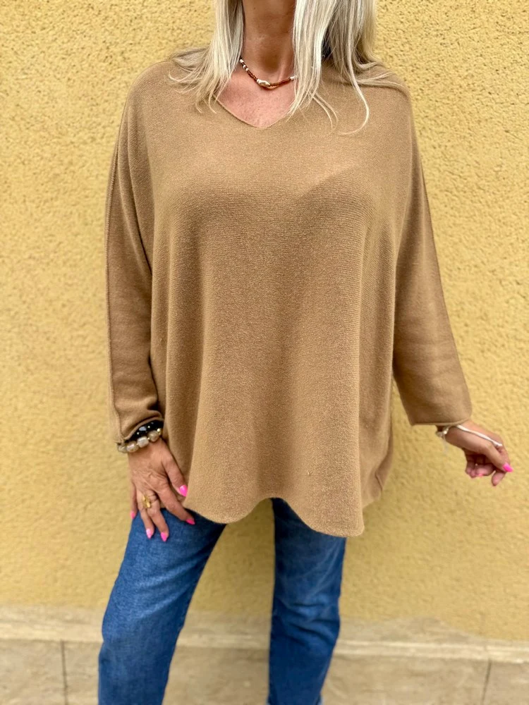 Pull méga loose Pablo camel