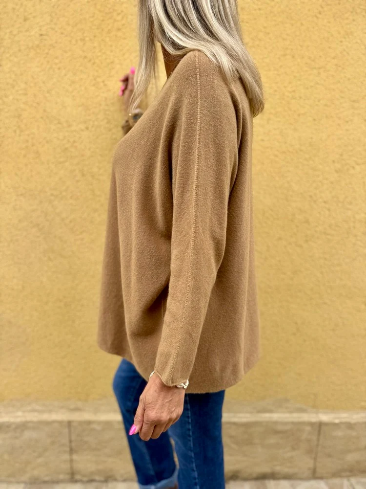 Pull méga loose Pablo camel