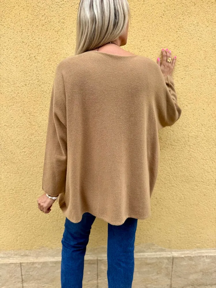 Pull méga loose Pablo camel