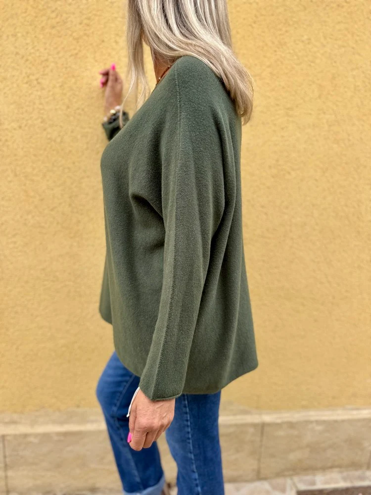 Pull méga loose Pablo kaki