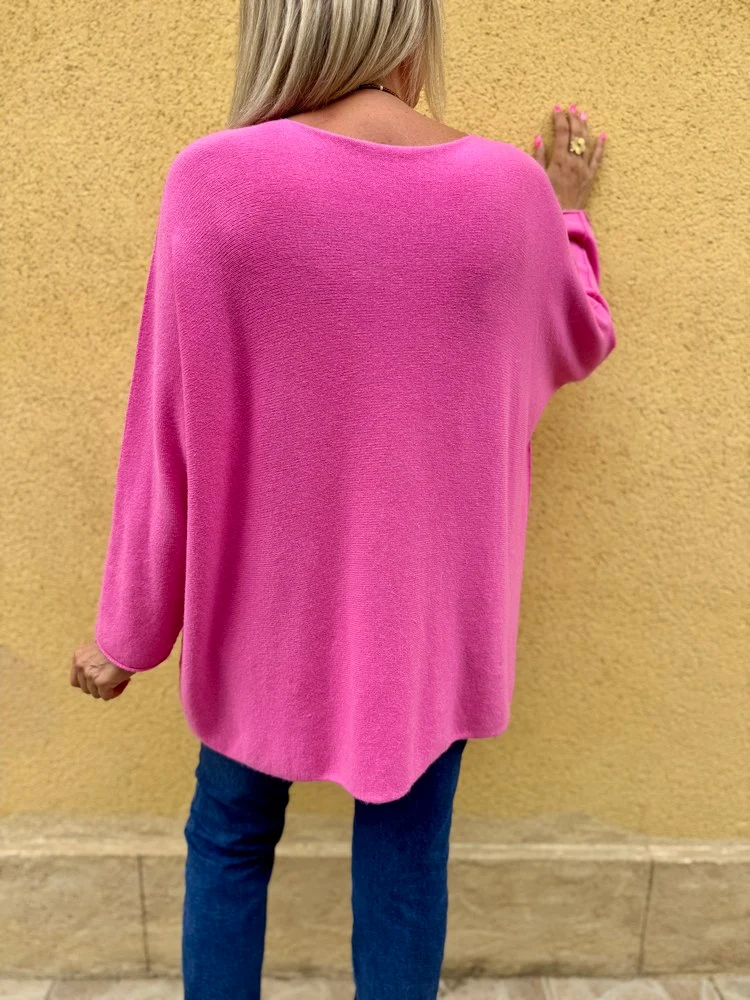 Pull méga loose Pablo rose