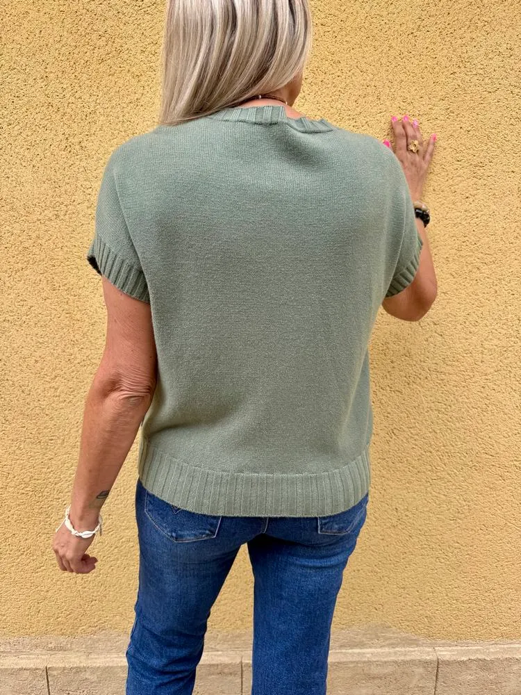 Pull sans manches Paco tilleul