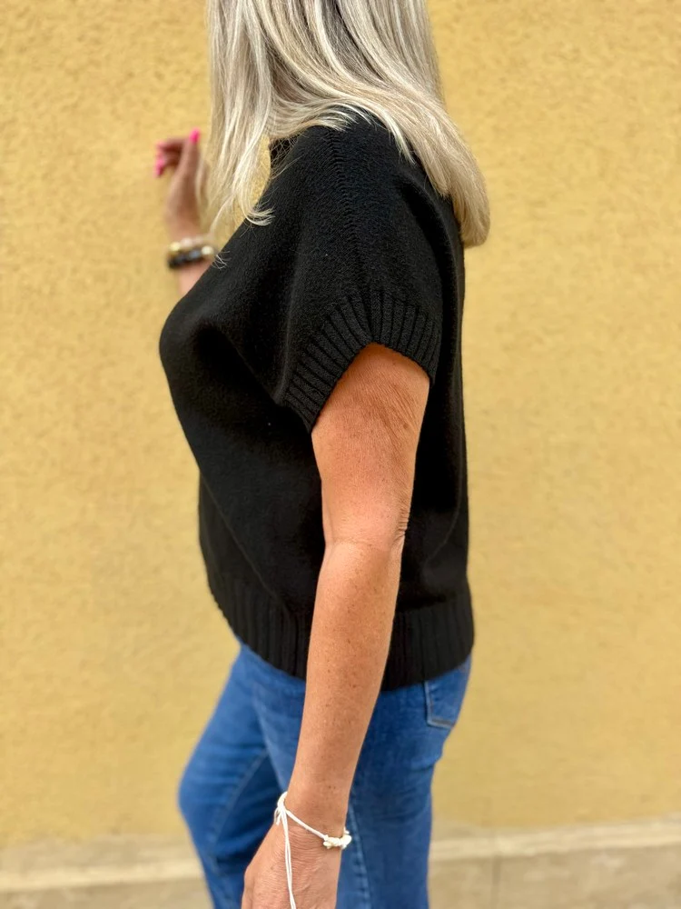 Pull sans manches Paco noir