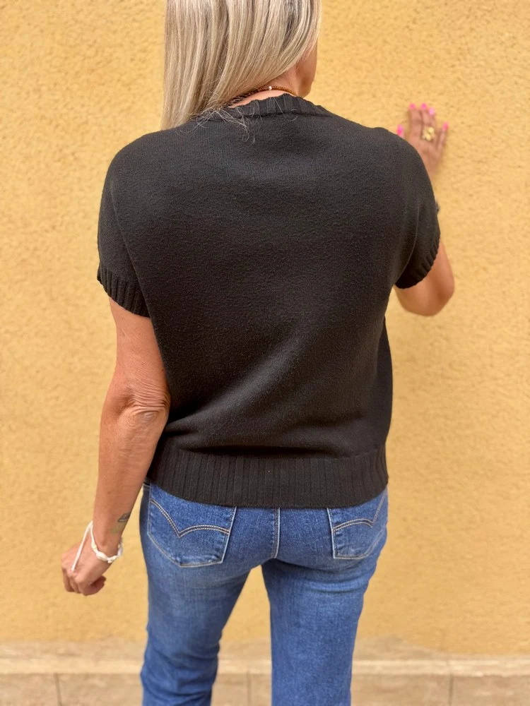 Pull sans manches Paco noir
