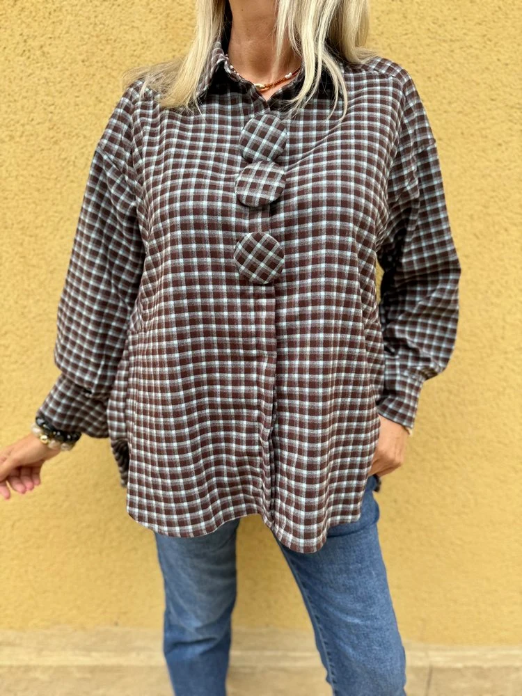 Chemise méga loose Carina bleu