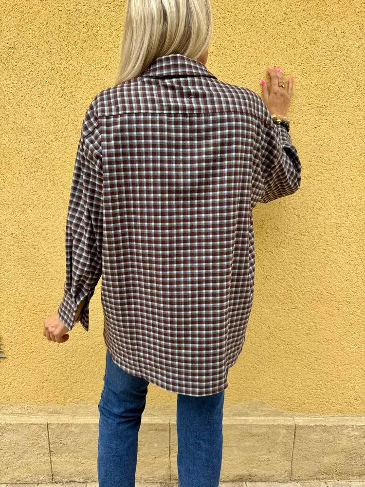 Chemise méga loose Carina bleu