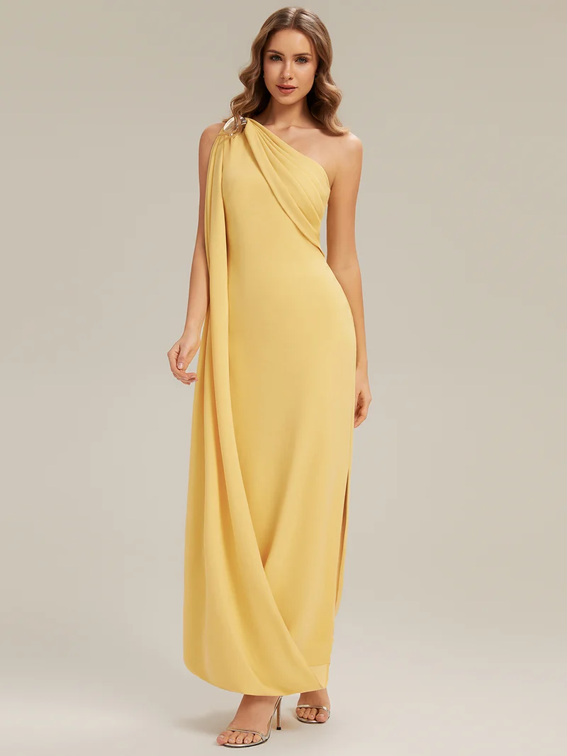 ever KIELO|Robe maxi asymétrique sans manches en jersey extensible avec des rubans fluides(Vente Finale)
