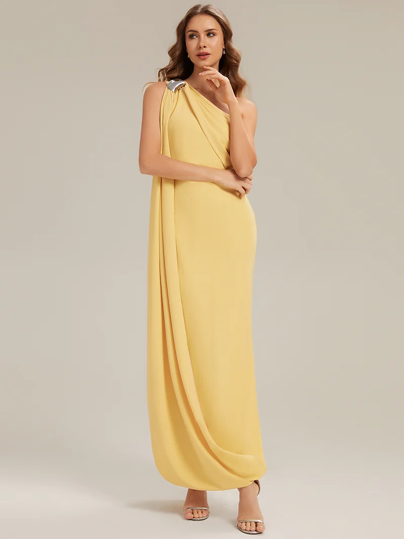 ever KIELO|Robe maxi asymétrique sans manches en jersey extensible avec des rubans fluides(Vente Finale)