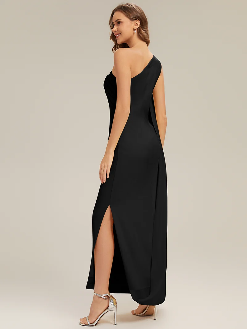 ever KIELO|Robe maxi asymétrique sans manches en jersey extensible avec des rubans fluides(Vente Finale)