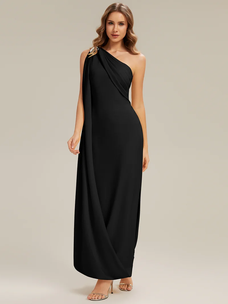 ever KIELO|Robe maxi asymétrique sans manches en jersey extensible avec des rubans fluides(Vente Finale)