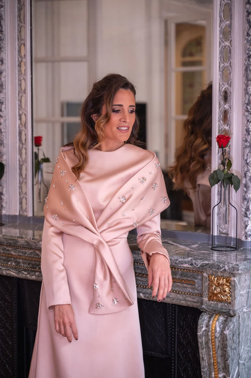 Robe Élysée rose pâle