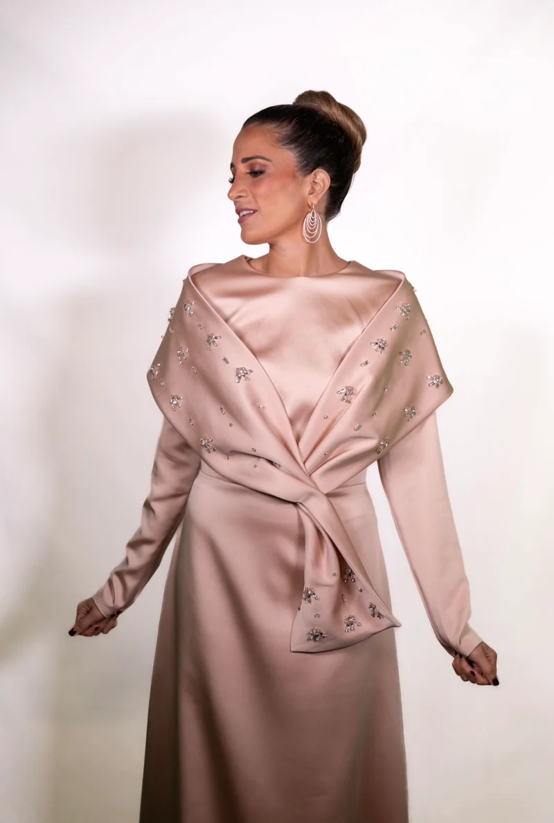 Robe Élysée rose pâle