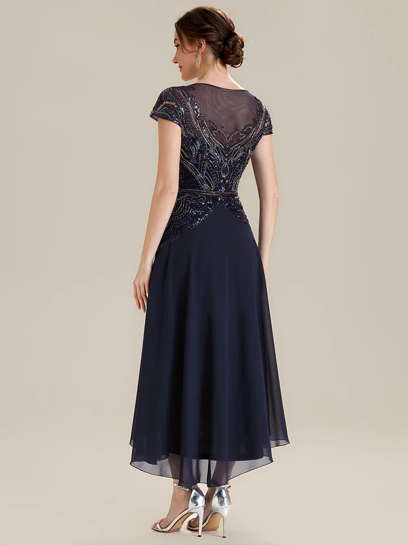 ever NUIT|Robe maxi sans manches à sequins avec patchwork