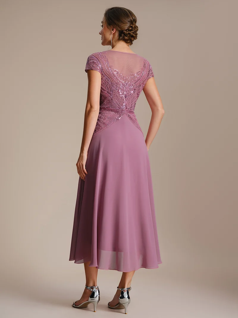 ever NUIT|Robe maxi sans manches à sequins avec patchwork