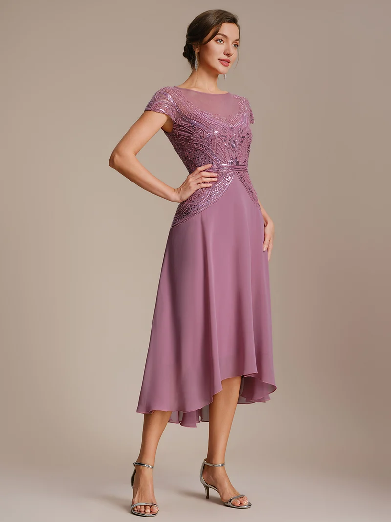 ever NUIT|Robe maxi sans manches à sequins avec patchwork