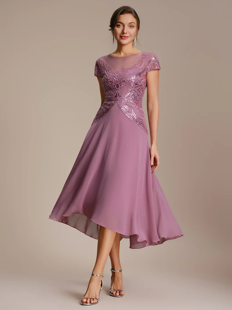 ever NUIT|Robe maxi sans manches à sequins avec patchwork