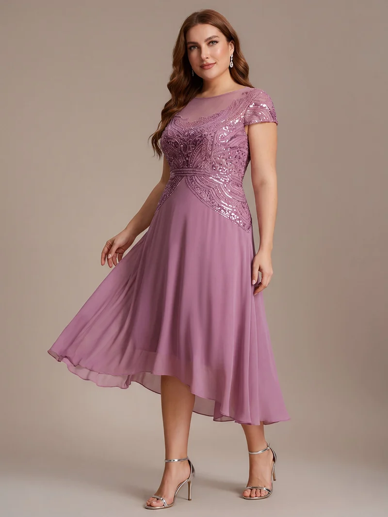 ever NUIT|Robe maxi sans manches à sequins avec patchwork