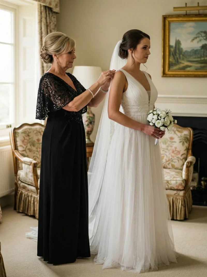 ever KIRA|Robe de soirée formelle à col en V avec manches cape et détails en sequins