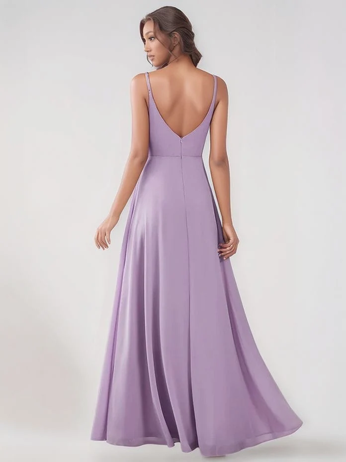 Robe pour invitée au mariage lilas longue