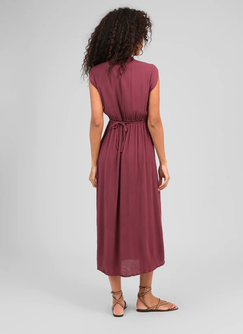 ROBE LONGUE OWESTINA raisin
