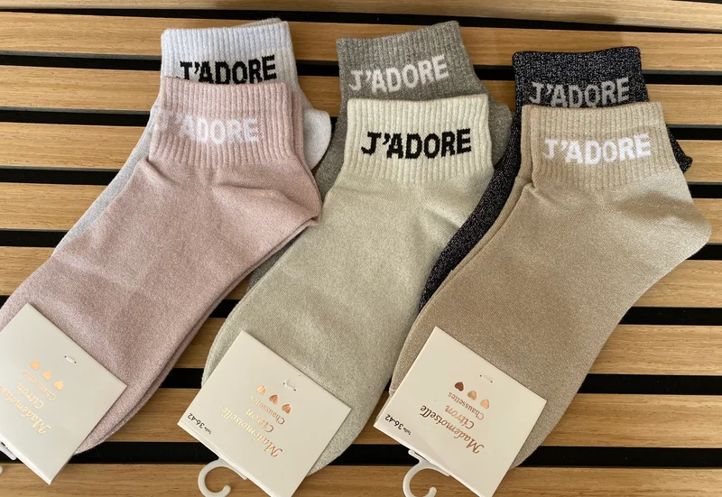 Chaussettes courte « J’adore »