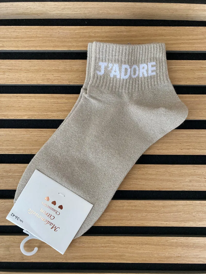 Chaussettes courte « J’adore »