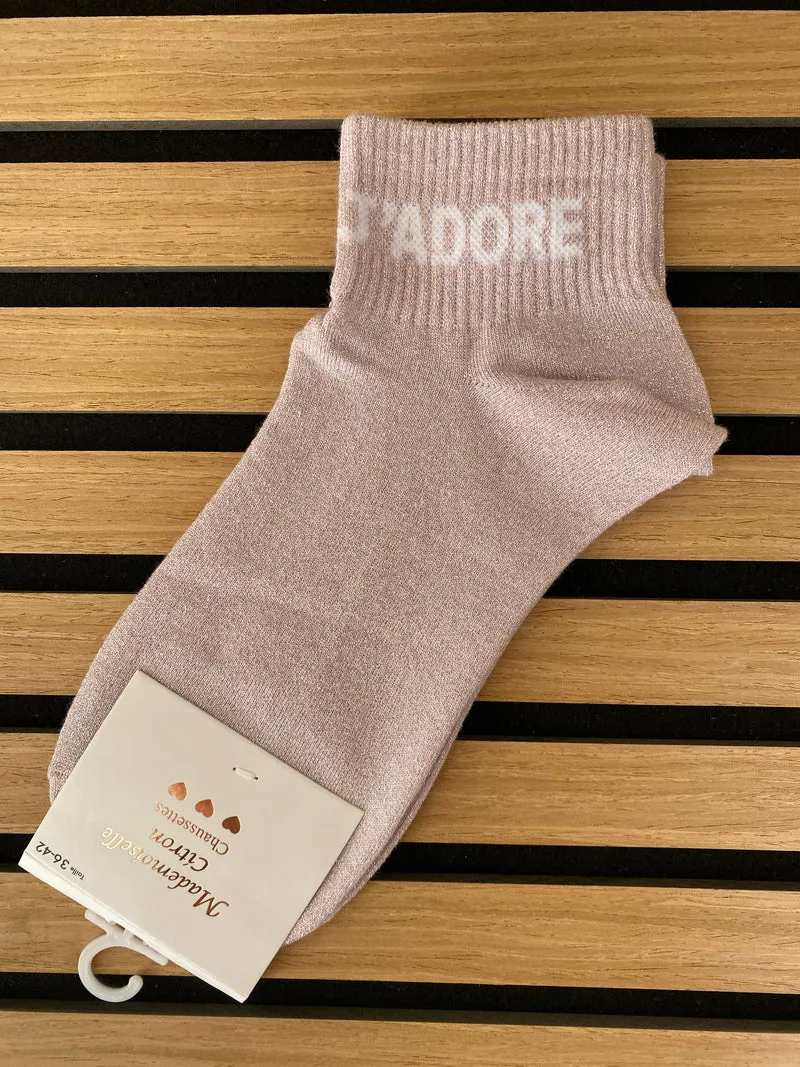 Chaussettes courte « J’adore »