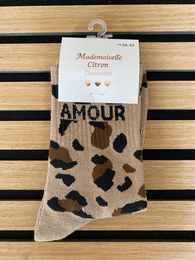 Chaussettes léopard Amour